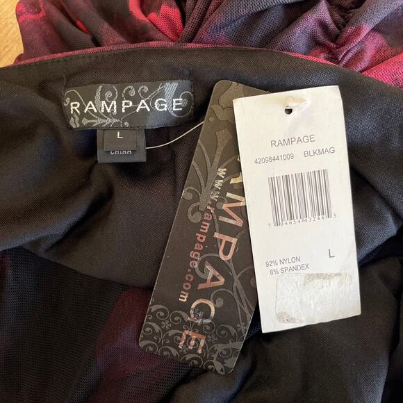 Y2K Dark Fairy bodycon dress Large ruched one shoulder deadstock Rampage Grunge - Picture 6 of 6